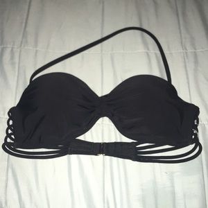 Black strappy bandeau 34/36 B.  No tag